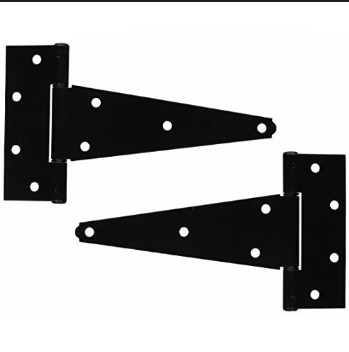 2-Pack National Hardware 8" Extra Heavy T-Hinges, Black Steel (V286 N129-213) – New / Open Box