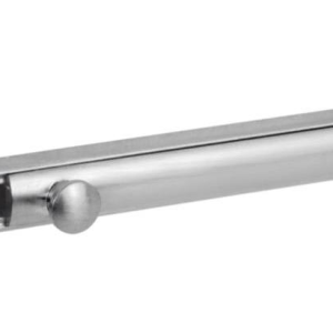 Defender Security 4 in. Solid Brass Surface Bolt, Satin Nickel