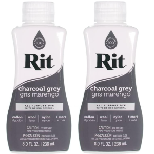 Rit Dye Multi-Purpose Liquid 8 oz. Charcoal Gray (2-Pack)