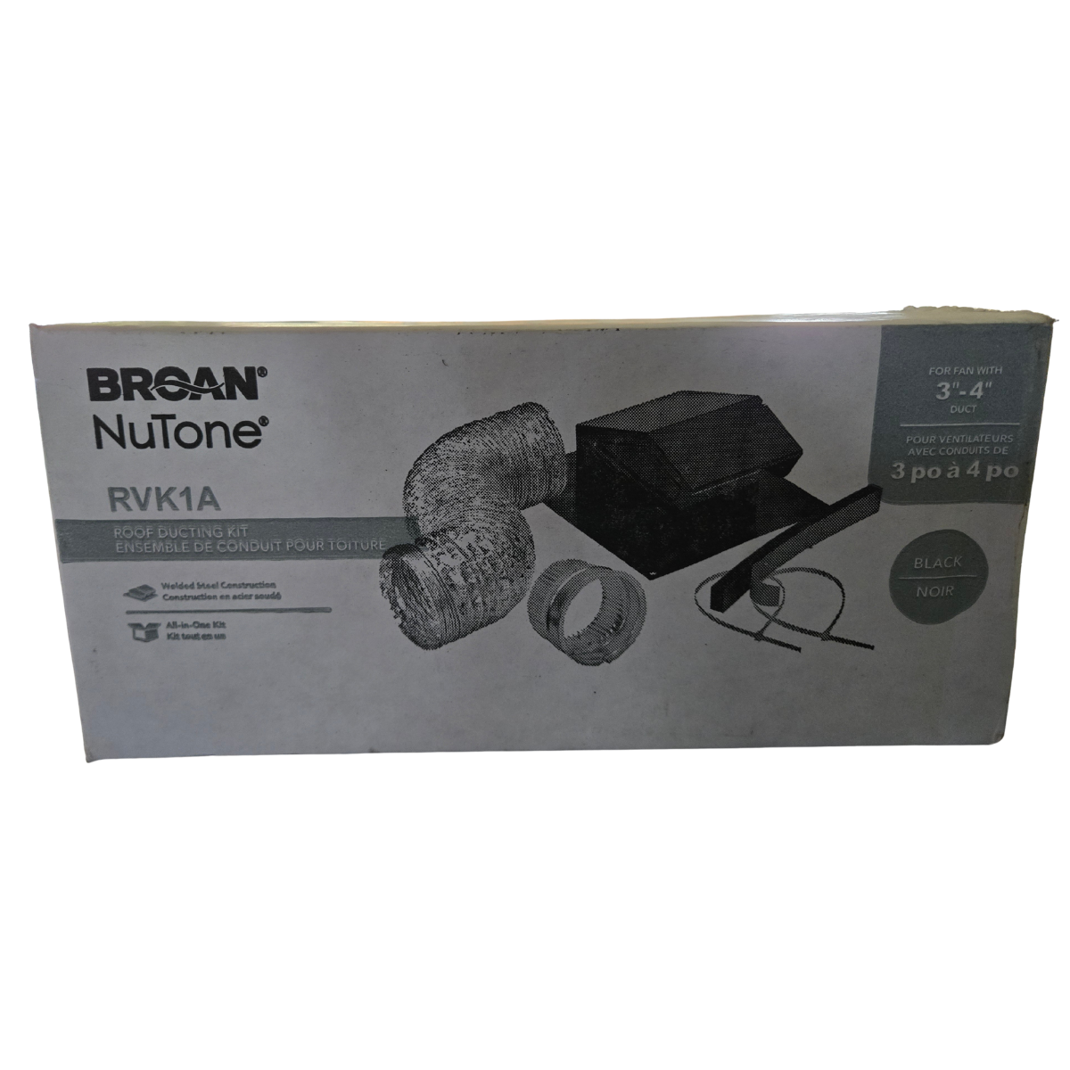 Broan® Roof Vent Kit, 8-Foot of 4-Inch flexible aluminum duct - Image 4