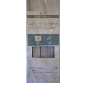 Interiors by Design 1" Cordless White 35" x 64" Mini Blinds