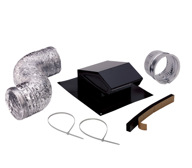 Broan® Roof Vent Kit, 8-Foot of 4-Inch flexible aluminum duct