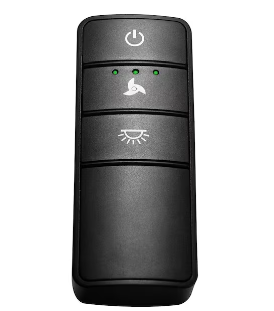Universal 3-speed Damp Rated Ceiling Fan Remote Control with Dimming - Black