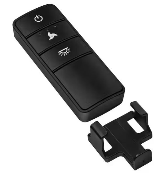 Universal 3-speed Damp Rated Ceiling Fan Remote Control with Dimming - Black - Image 4