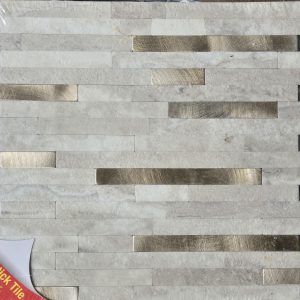 8-Pack Golden Oasis Peel & Stick Mosaic Wall Tile Matte PVC 6.5 SqFt