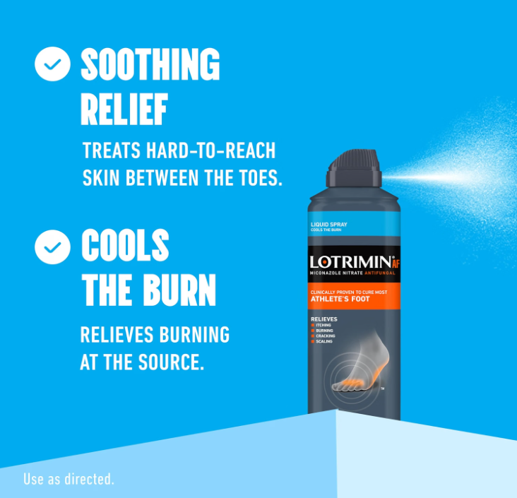 Lotrimin AF Athlete's Foot Liquid Spray Miconazole Nitrate 4.6oz 3-Pack - Image 3