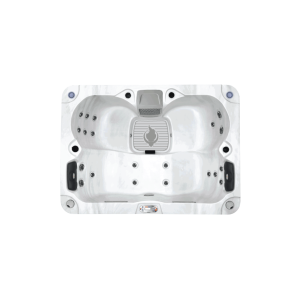 Liberty Spas LYS4000 4-Person Plug and Play 120V/240V Hot Tub Spa KH-10205 Top-Down & Side Studio View