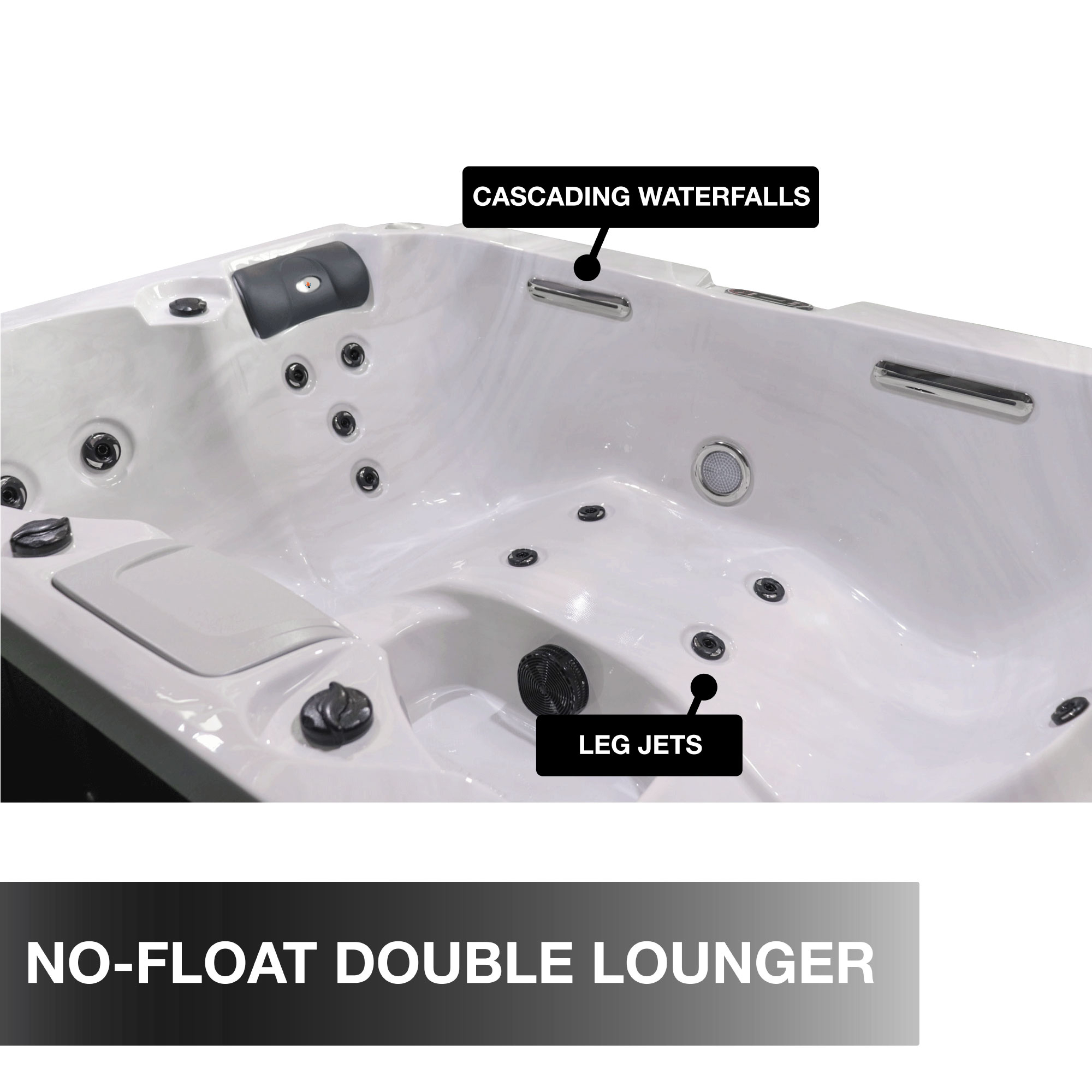 Liberty Spas LYS4000 4-Person Plug and Play 120V/240V Hot Tub Spa KH-10205 Cabinet & Acrylic Shell Detail