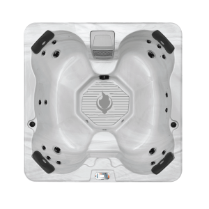 Liberty Spas LYS4500 5-Person Plug and Play 120V Hot Tub Spa KH-10200 Top-Down & Side Studio View