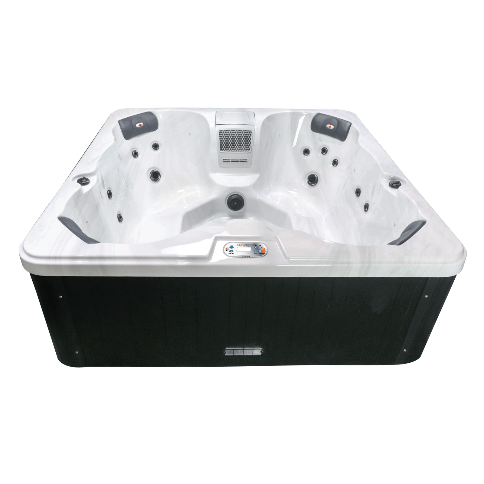 Liberty Spas LYS4500 5-Person Plug and Play 120V Hot Tub Spa KH-10200 Side Profile Cabinet View