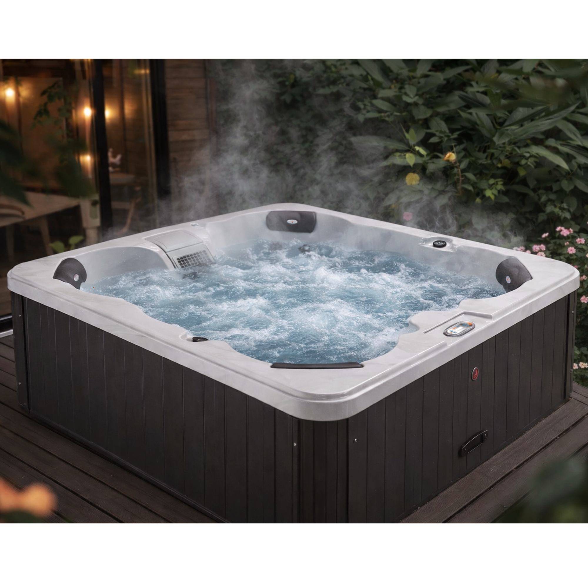 Liberty Spas LYS4500 5-Person Plug and Play 120V Hot Tub Spa KH-10200 Dimensions & Seating Diagram