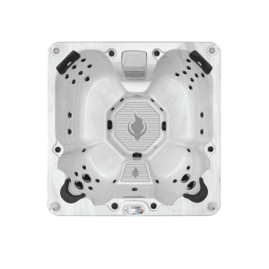 Liberty Spas LYS7000 7-Person 240V Luxury Hot Tub Spa KH-10208 Top-Down & Side Studio View