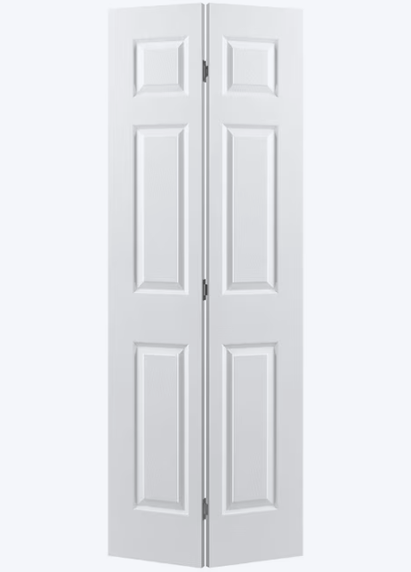 Masonite 24" x 80" 6-Panel Textured Primed Bifold Closet Door