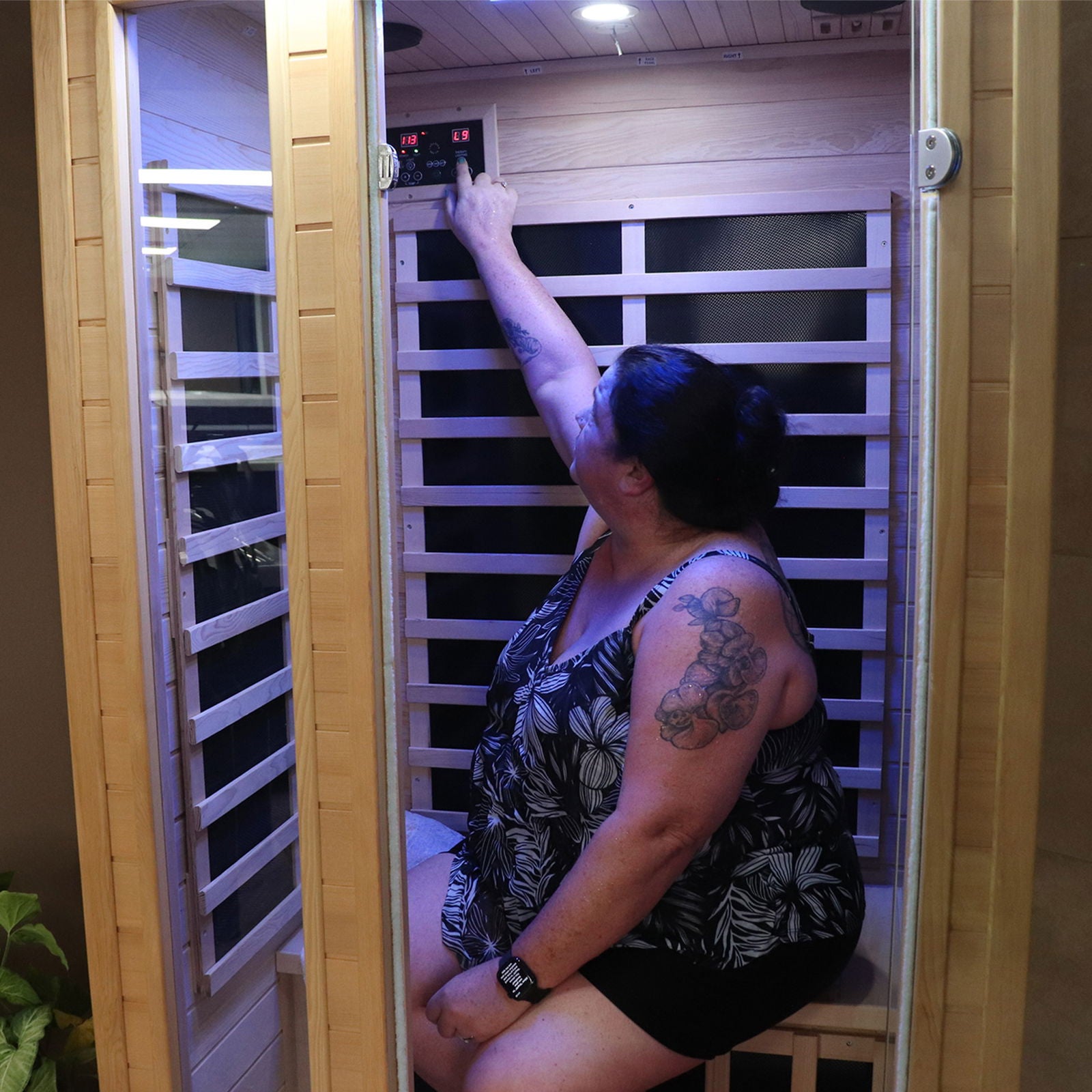 Sweat Therapy Tremblant 1-Person Far Infrared Sauna KY-10024 Lifestyle View