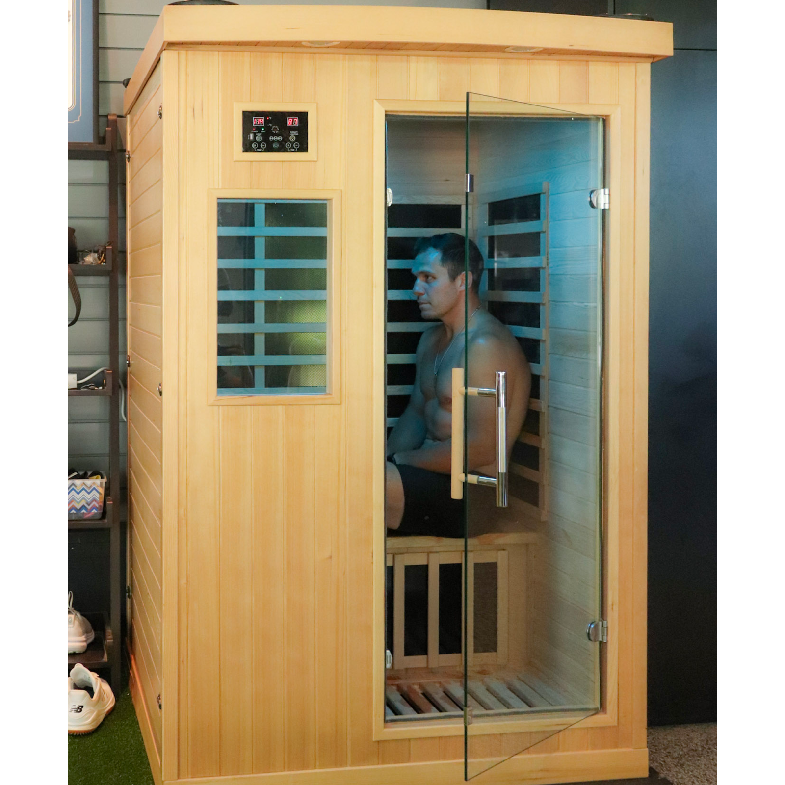 Sweat Therapy Tremblant 2-Person Far Infrared Sauna KY-10023 Angle View